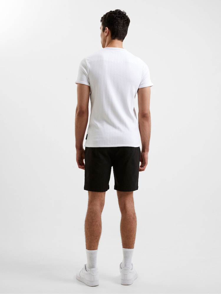 French Connection White Drop Needle 100% Cotton T-Shirt - Image 2 of 3