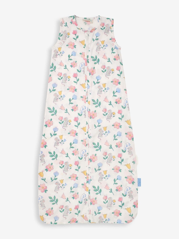 JoJo Maman Bébé White Mouse 1 Tog Toddler Sheet Sleeping Bag - Image 1 of 2