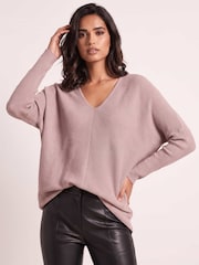 Style Cheat Natural Ella V-Neck Jumper - Image 2 of 5