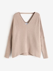 Style Cheat Natural Ella V-Neck Jumper - Image 5 of 5