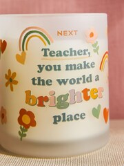Green Thank you Teacher White Jasmine Scented Candle - Image 3 of 4