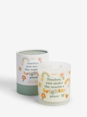 Green Thank you Teacher White Jasmine Scented Candle - Image 4 of 4