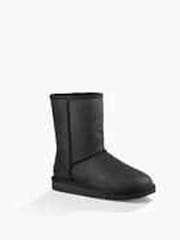 UGG Black Classic Short Leather Boots - Image 1 of 6