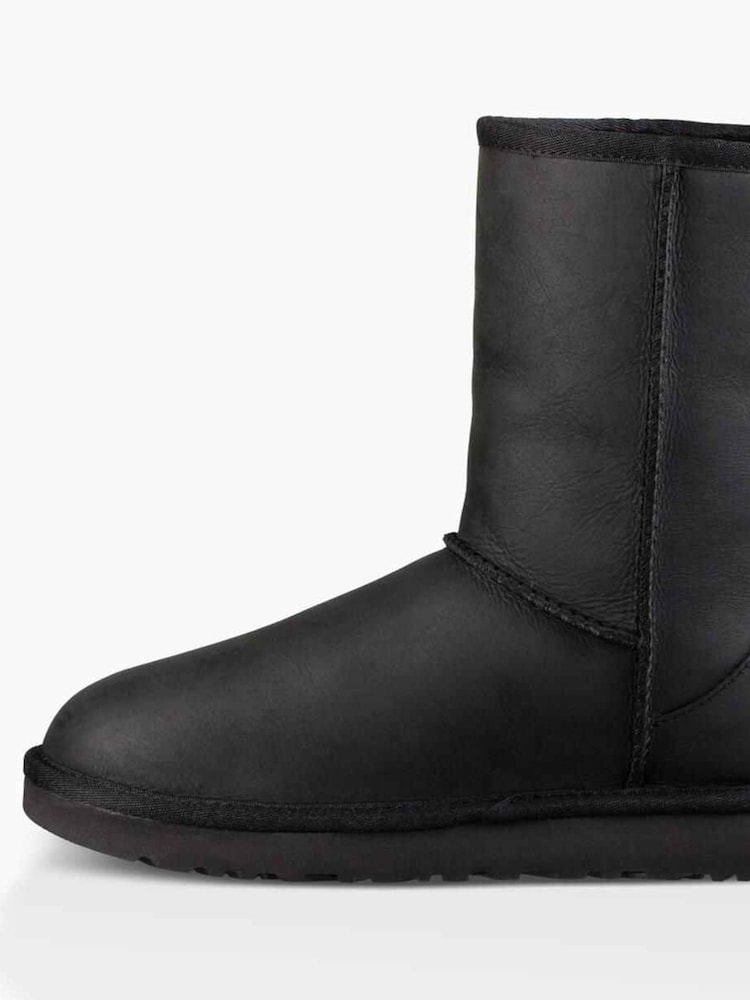 UGG Black Classic Short Leather Boots - Image 2 of 6