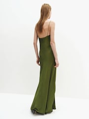 Mango Green Occasion Maxi Dress - Image 2 of 6