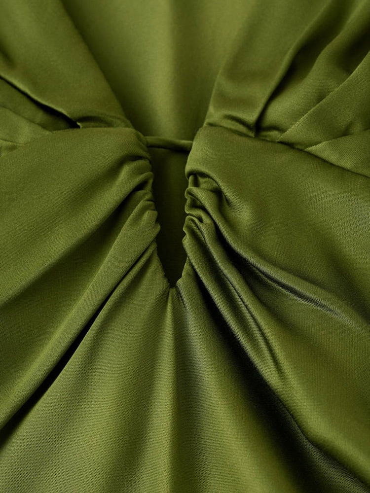 Mango Green Occasion Maxi Dress - Image 6 of 6