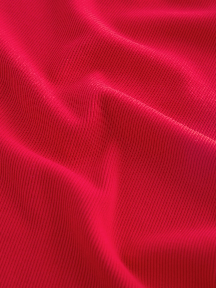 Rot - self. Ärmelloses, nahtloses Kleid mit Rippung - Bild 7 von 7