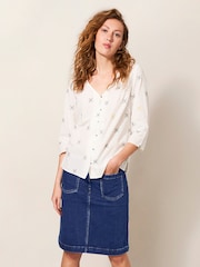 White Stuff Blue Melody Denim Skirt - Image 1 of 6