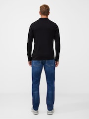 French Connection Black Long Sleeve Polo Shirts 2 Pack - Image 2 of 3