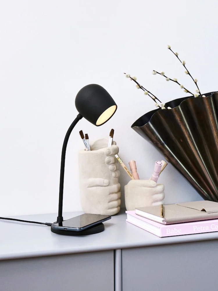 Kreafunk Black Ellie Lamp Wireless Charger & Bluetooth Speaker - Image 1 of 5 Kreafunk Black Ellie Lamp Wireless Charger & Bluetooth Speaker - Image 1 of 5