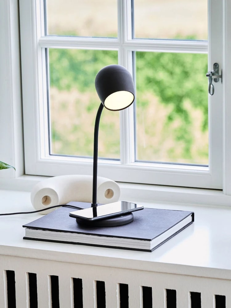 Kreafunk Black Ellie Lamp Wireless Charger & Bluetooth Speaker - Image 2 of 5 Kreafunk Black Ellie Lamp Wireless Charger & Bluetooth Speaker - Image 2 of 5