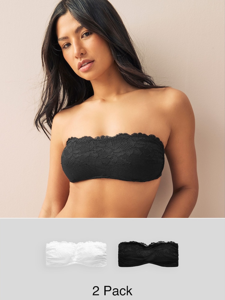 Lace Bandeau Ultimate Comfort Bras 2 Pack - Image 1 of 1