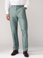 Green Regular Fit Trimmed Suit Trousers - Image 1 of 8