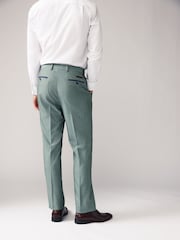 Green Regular Fit Trimmed Suit Trousers - Image 3 of 8