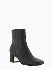 Dune London Black Branded Smart Block Onsen Heeled Boots - Image 2 of 5