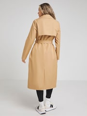 Simply Be Cream Essential Clean Trench Coat - Image 2 of 4