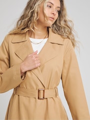 Simply Be Cream Essential Clean Trench Coat - Image 4 of 4