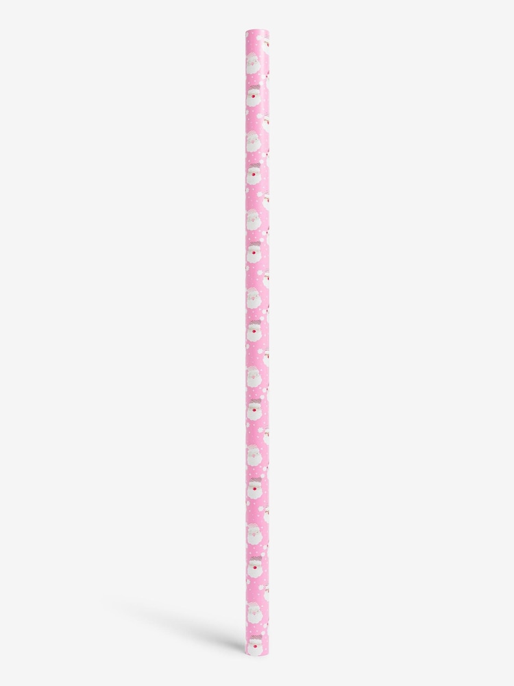 Pink Santa Extra Wide 10 Metre Christmas Wrapping Paper - Image 2 of 4