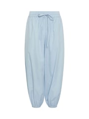 PixieGirl Petite Blue Poplin Cuffed Balloon Pants - Image 5 of 5