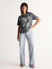 Charcoal Grey License Blondie Short Sleeve Graphic Band 100% Cotton T-Shirt - Image 2 of 7