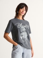 Charcoal Grey License Blondie Short Sleeve Graphic Band 100% Cotton T-Shirt - Image 3 of 7