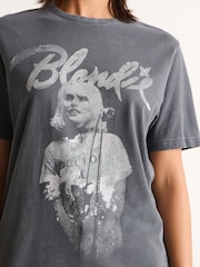 Charcoal Grey License Blondie Short Sleeve Graphic Band 100% Cotton T-Shirt - Image 5 of 7