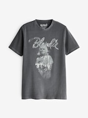 Charcoal Grey License Blondie Short Sleeve Graphic Band 100% Cotton T-Shirt - Image 6 of 7