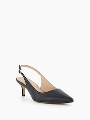 Dune London Black Celini Slim Kitten Slingback Sandals - Image 3 of 6