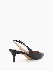 Dune London Black Celini Slim Kitten Slingback Sandals - Image 4 of 6