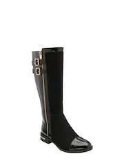Lotus Kniehohe Stiefel aus Stoff und Lackleder - Bild 1 von 4