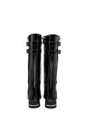 Lotus Kniehohe Stiefel aus Stoff und Lackleder - Bild 3 von 4