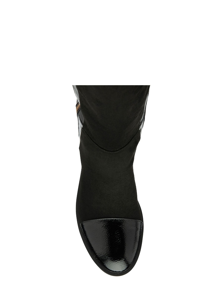 Lotus Kniehohe Stiefel aus Stoff und Lackleder - Bild 4 von 4