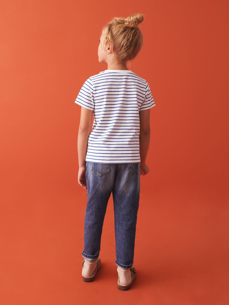 White Stripe T-Shirt (3-16yrs) - Image 3 of 7