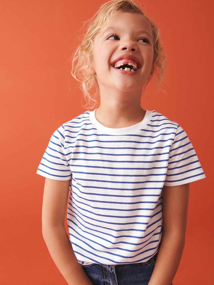White Stripe T-Shirt (3-16yrs) - Image 4 of 7