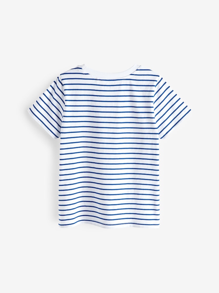 White Stripe T-Shirt (3-16yrs) - Image 6 of 7