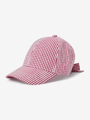 Red/White Gingham Cap (3-16yrs) - Image 1 of 2