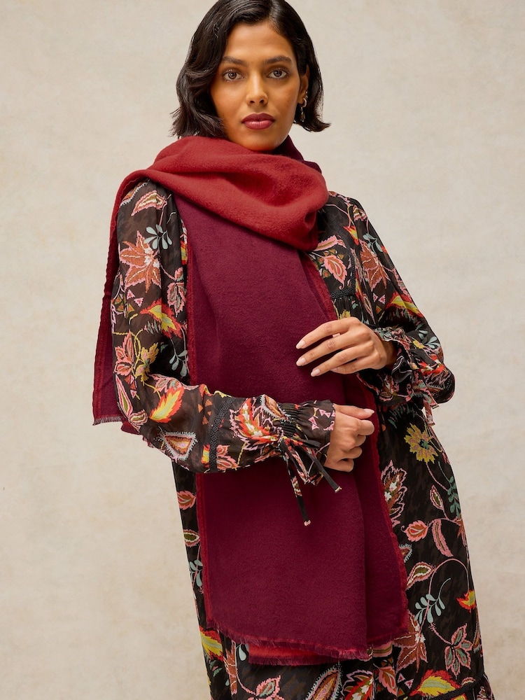 White Stuff Red Selma Midweight Scarf - Image 1 of 4 White Stuff Red Selma Midweight Scarf - Image 1 of 4