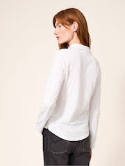 White Stuff White Jersey Annie 100% Cotton Shirt - Image 2 of 6