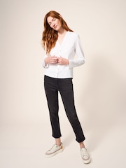White Stuff White Jersey Annie 100% Cotton Shirt - Image 3 of 6