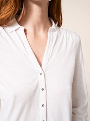 White Stuff White Jersey Annie 100% Cotton Shirt - Image 4 of 6