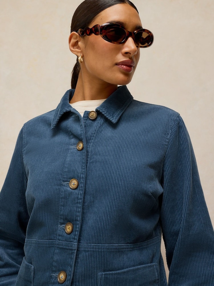 White Stuff Blue Carrie Cord Jacket - Image 2 of 6