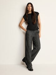 Black Short Sleeve Woven Mix T-Shirt - Image 2 of 6