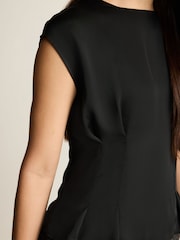 Black Short Sleeve Woven Mix T-Shirt - Image 4 of 6