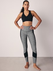 Grey Marl Next Active Sports Tummy Control High Waisted Full Length Sculpting Leggings - Image 2 of 11