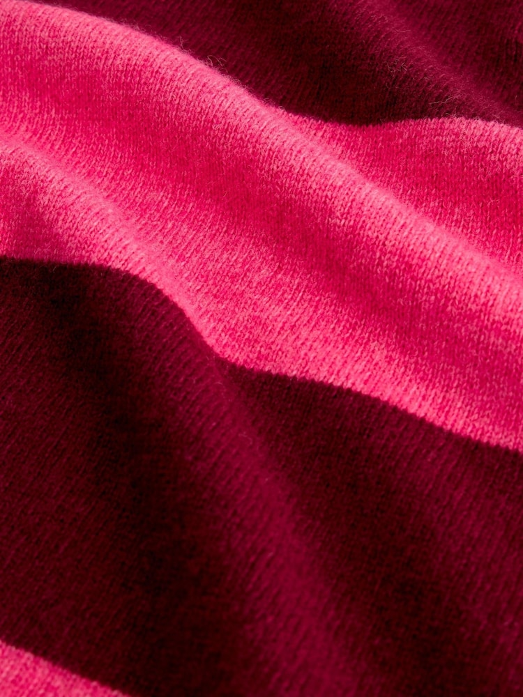 White Stuff Pink Camilla Stripe Collar Jumper - Image 6 of 6 White Stuff Pink Camilla Stripe Collar Jumper - Image 6 of 6