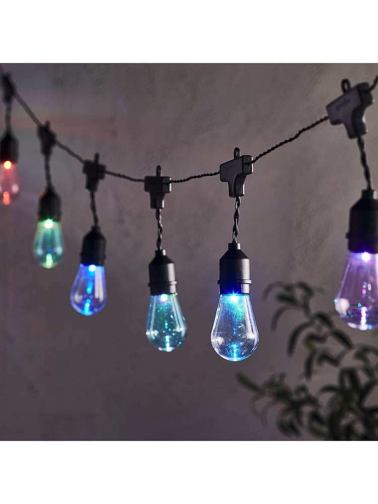 Lights4fun 20 Drop Bulb Colour Changing Festoon Lights - Image 1 of 4