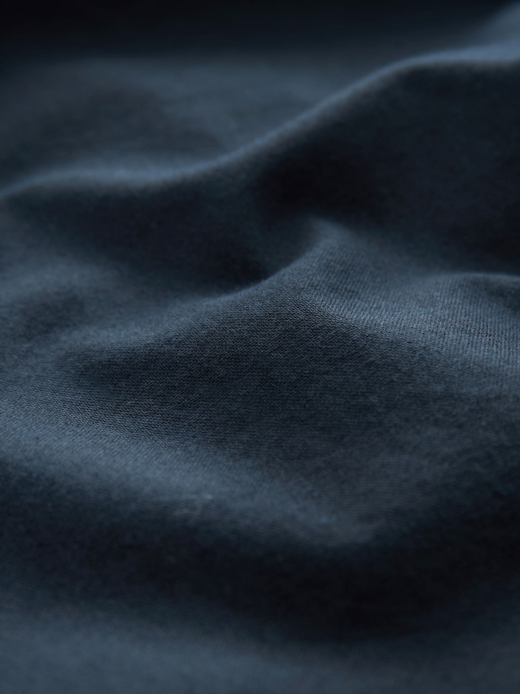 Navy Blue Slim Fit Long Sleeve Oxford Shirt - Image 4 of 4