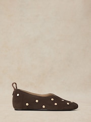 White Stuff Brown Janie Stud Ballerina - Image 1 of 5