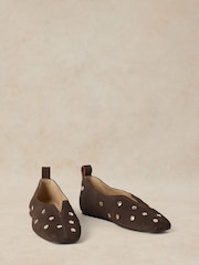 White Stuff Brown Janie Stud Ballerina - Image 2 of 5