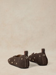 White Stuff Brown Janie Stud Ballerina - Image 4 of 5